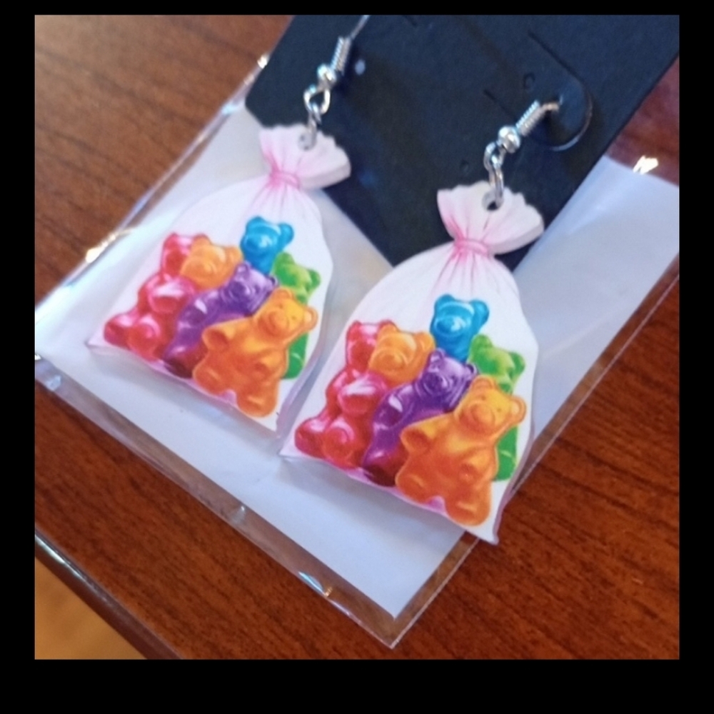 ♥️C Individually $8 Or Bundle 4/$20 Colorful Gummy Bear Earrings For Kids